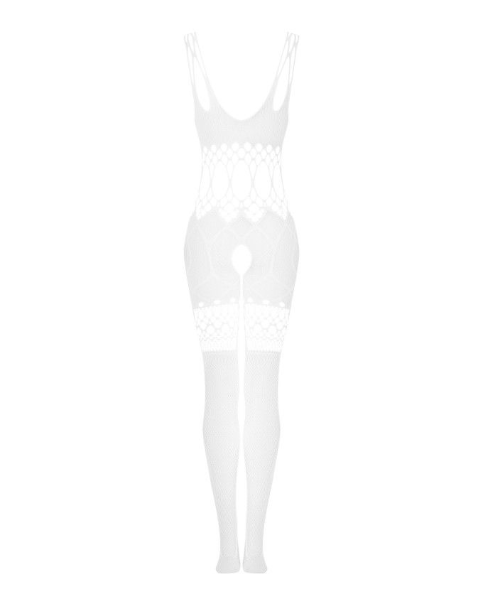 Thumbnail: G330 Hot White Crotchless Body Stocking
