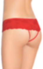 Lucy's Red Crotchless Panties 2390