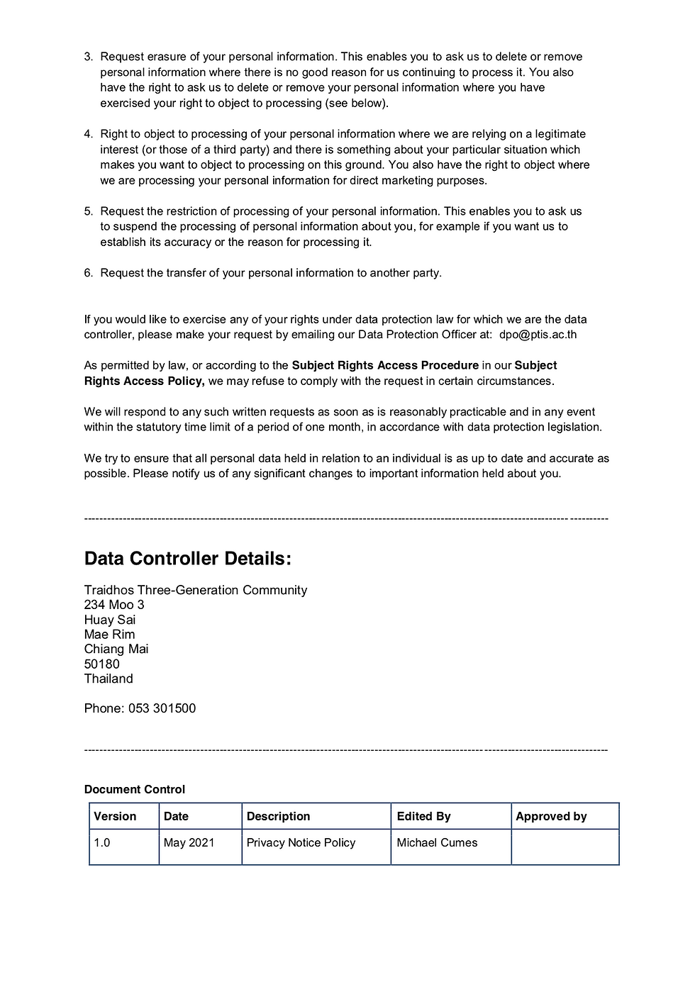 Traidhos Privacy Notice Policy 2021_5