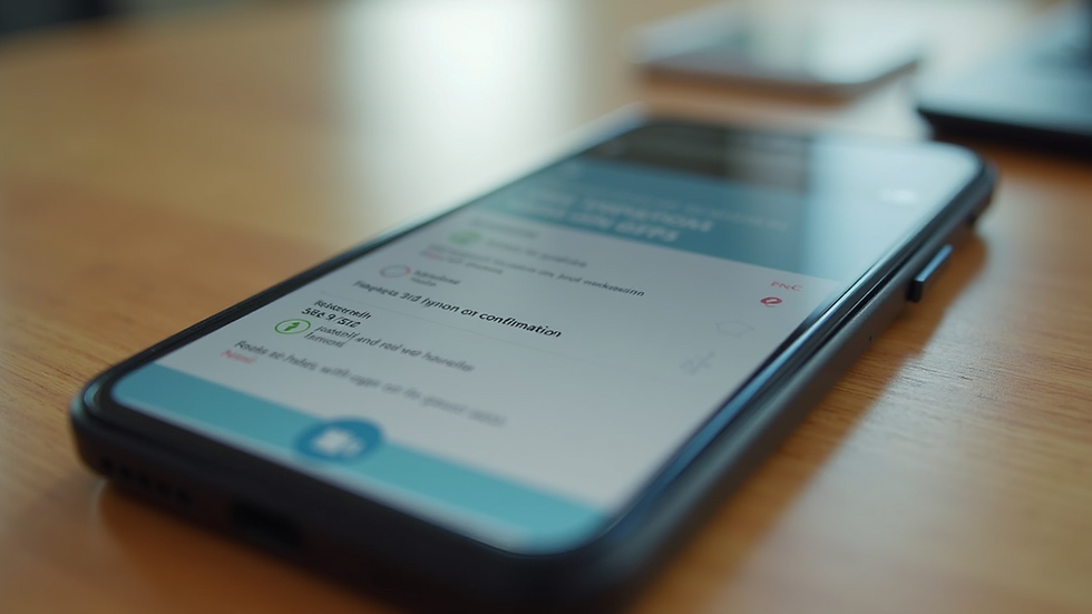 Close-up view of a smartphone screen displaying a home inspection booking confirmation