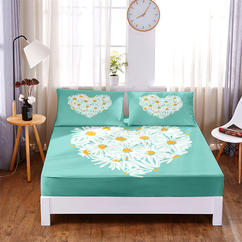 Thumbnail: Bedding Set Red Love Fitted Sheet Set Bed Set Mattress Cover Four Corners Elasti