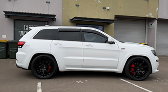 Jeep Grand Cherokee SRT with darkest legal ceramic window tint installed in Coogee WA
