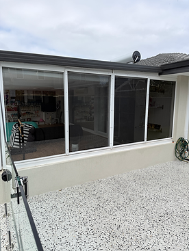 windo film comparison, half the windows tinted half the windows un-tinted