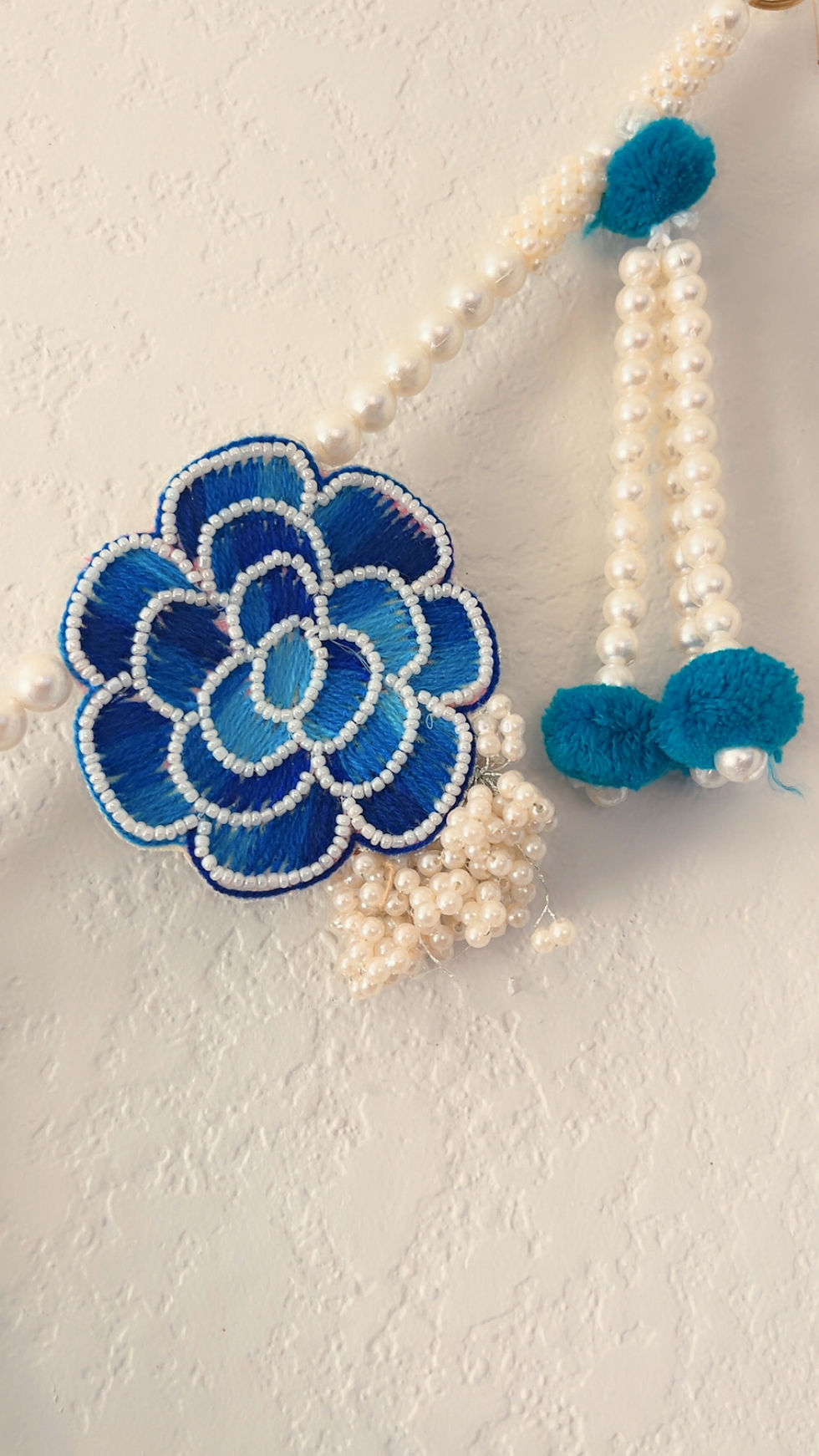 Thumbnail: FS-1310 Handmade Patchwork Pearl Toran | Floral Beaded Bandhanwar |