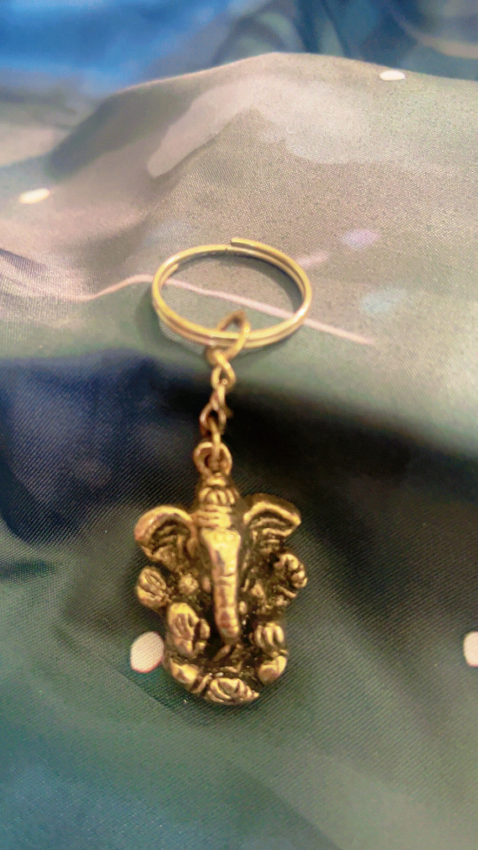 Thumbnail: German Silver Finish Spiritual Key Rings