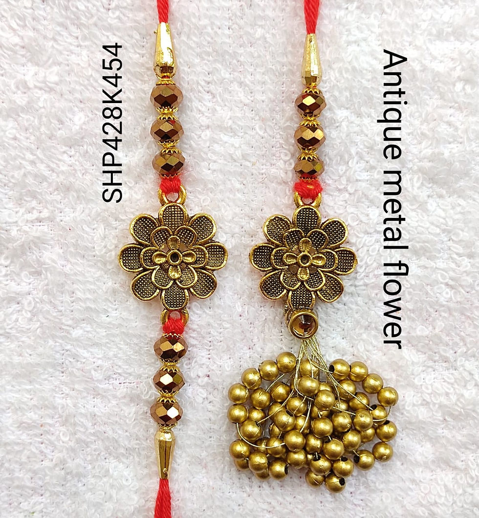 Thumbnail: Bhaiya Bhabhi rakhi with floral design