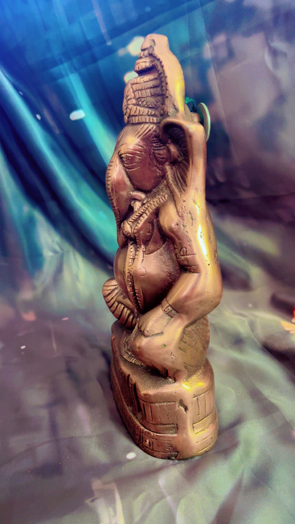 Thumbnail: Gun Metal Ganesha Idol | Antique Lord Ganesh Statue| Hindu God Home Decor |
