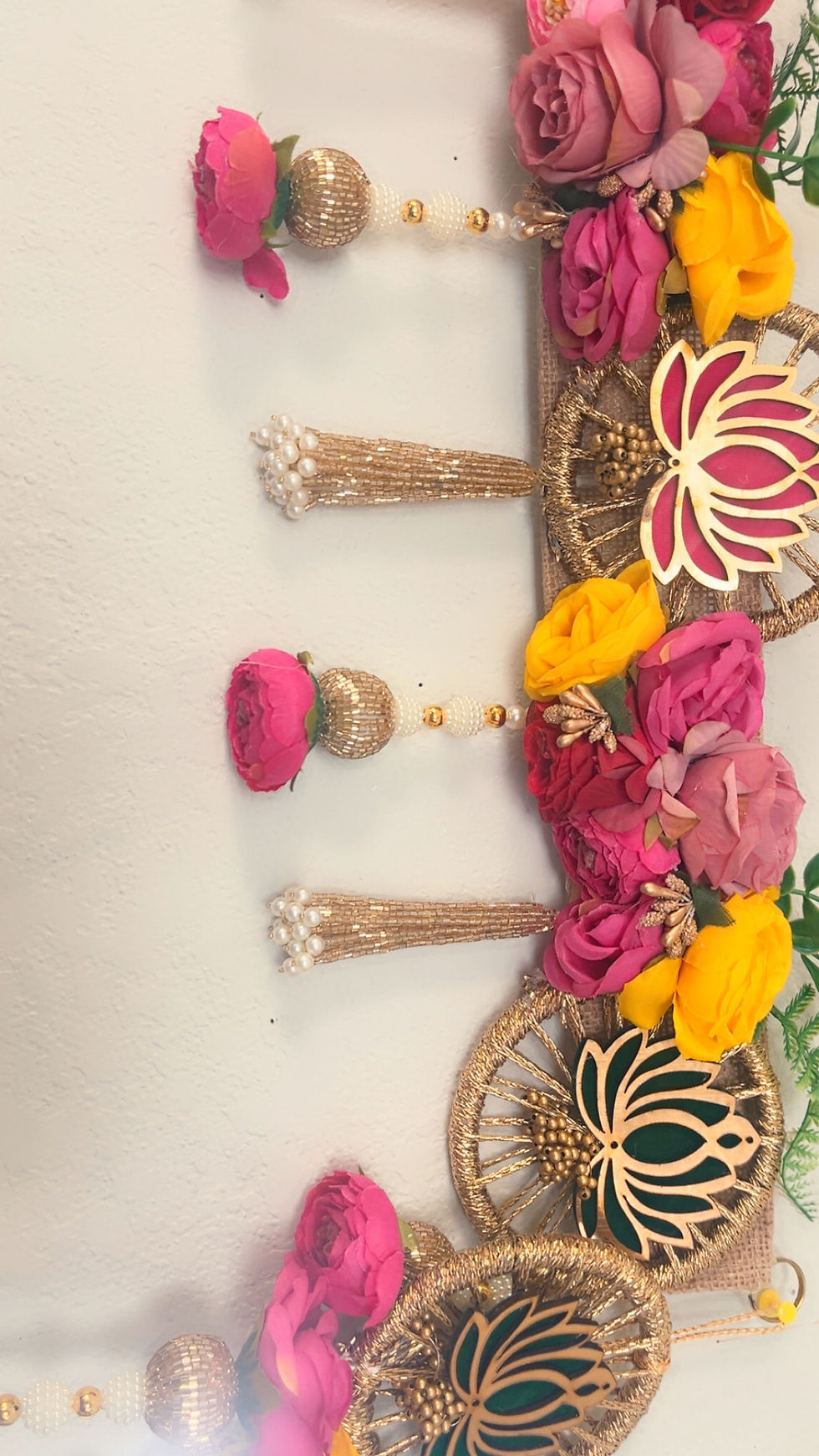 Thumbnail: Handcrafted Lotus Floral Toran | Traditional Indian Festive Hanging |