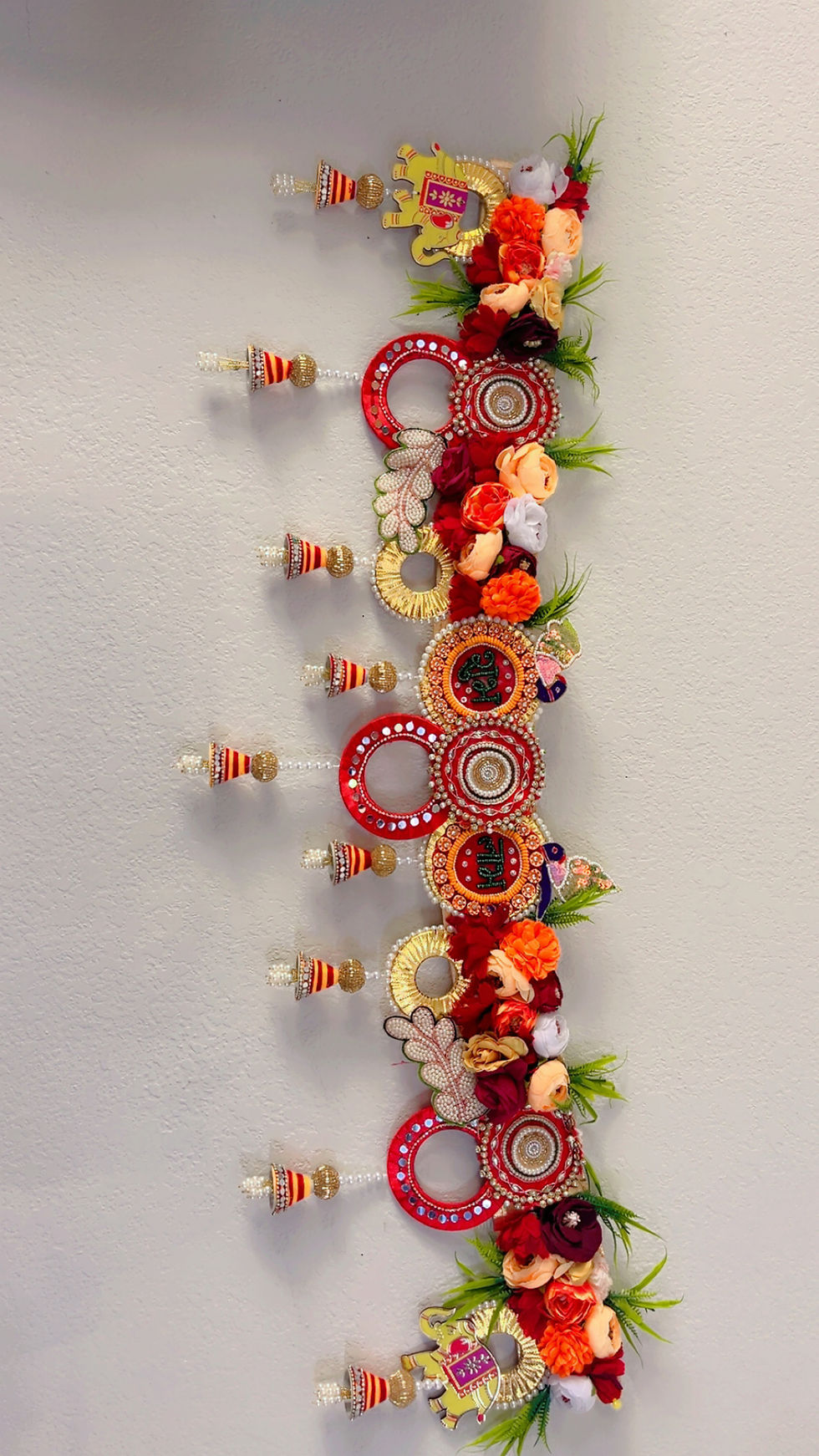 Thumbnail: Handmade Elephant Floral Door Toran 40 Inch | Grand Festive Hanging