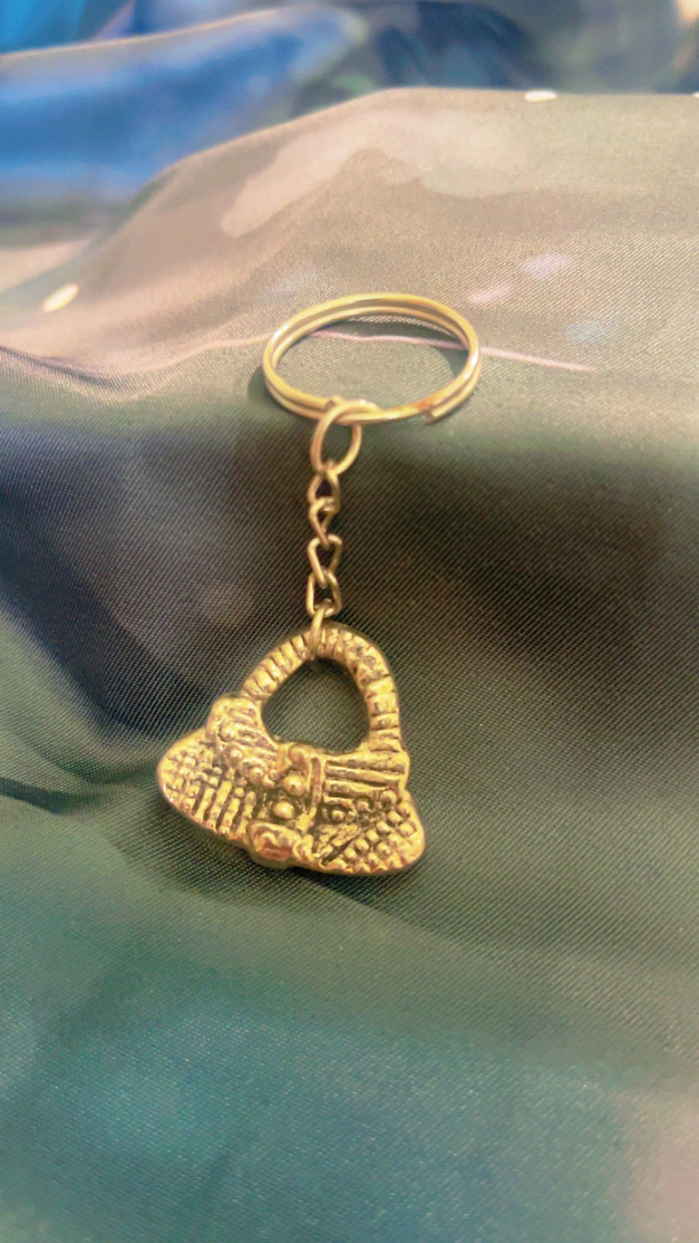 Thumbnail: German Silver Finish Spiritual Key Rings