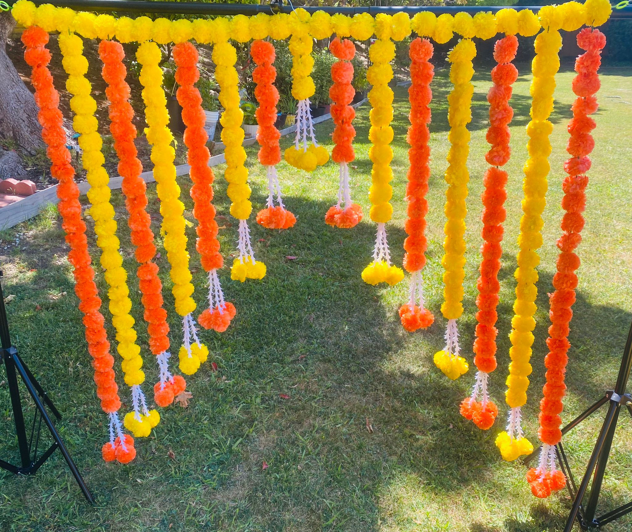Marigold Flower Toran and Backdrop
