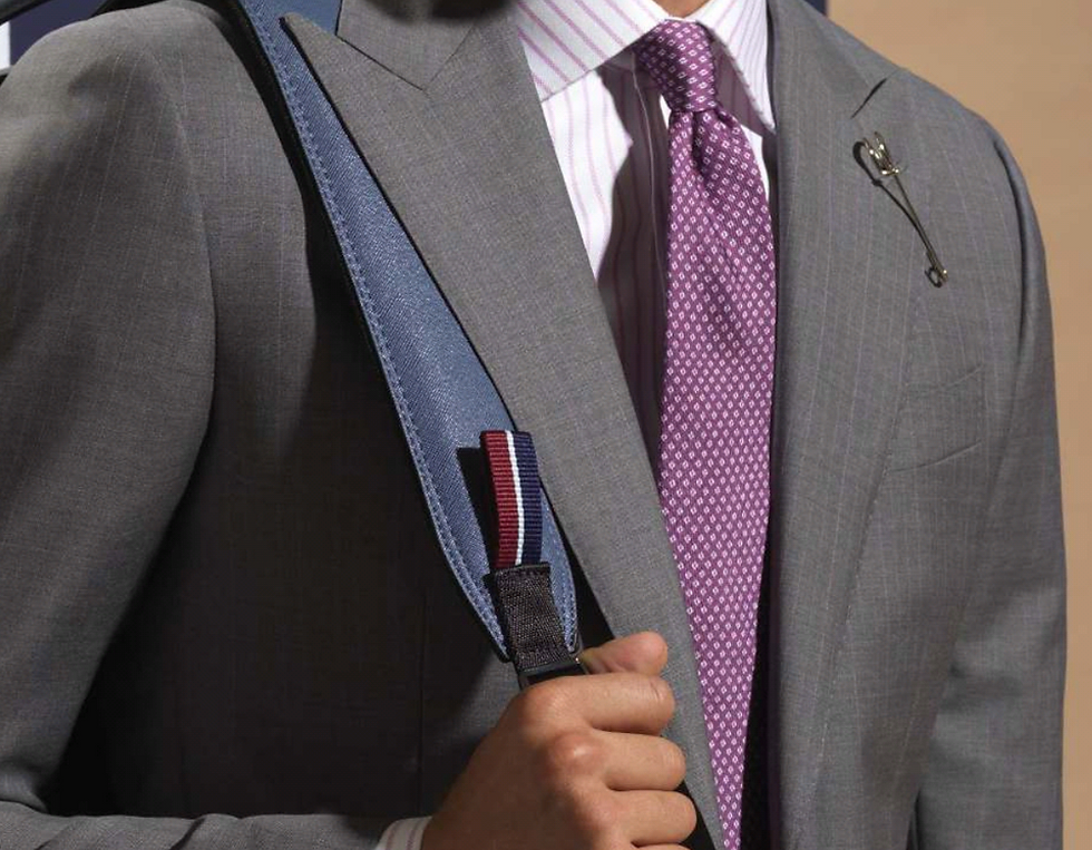 Thumbnail: 2 pc. Suit- Grey Subtle Stripe
