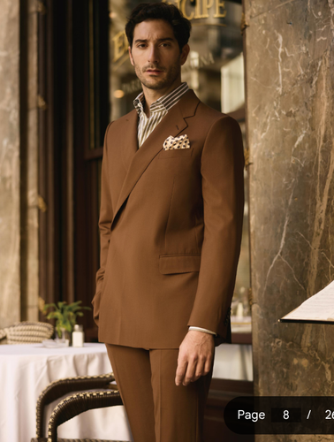 Coffee Brown 2 pc Suit | Reyna Clothier