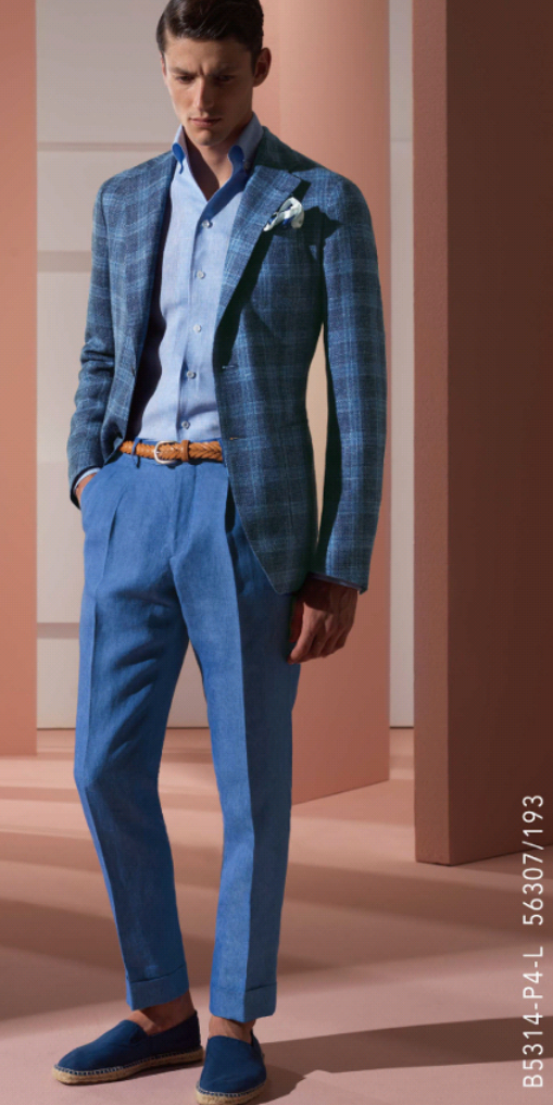 2 pc. Suit-Blue Pattern