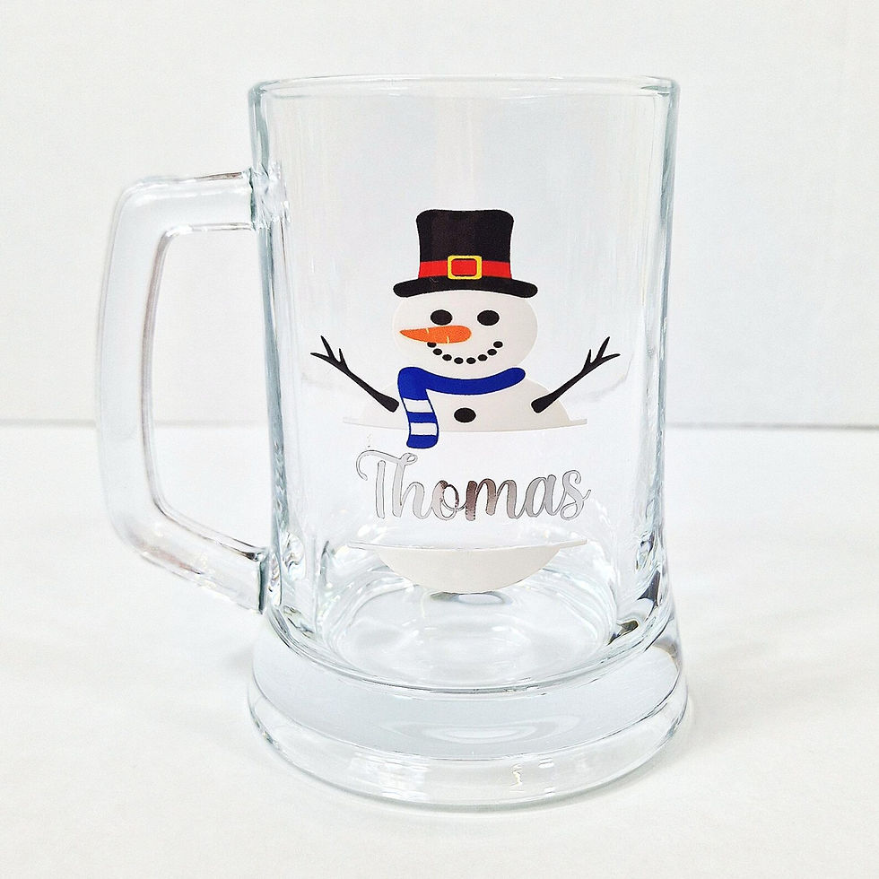 Thumbnail: Personalised Christmas Beer Tankard Pint Glass Mug Christmas Secret Santa Gifts