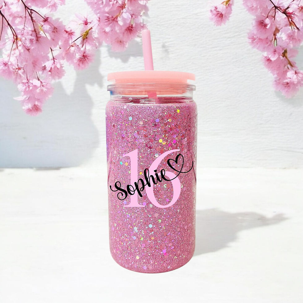 Thumbnail: Personalised Birthday Snow Globe Tumbler Gift For Her 18th 21st 30th 40th 50th