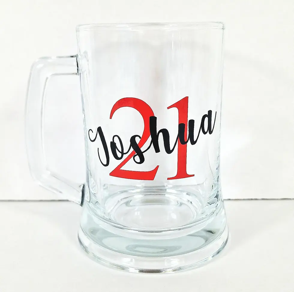 Thumbnail: Personalised Birthday Tankard Beer Glass Gift For Him 18th 21st 30th 40th 50th