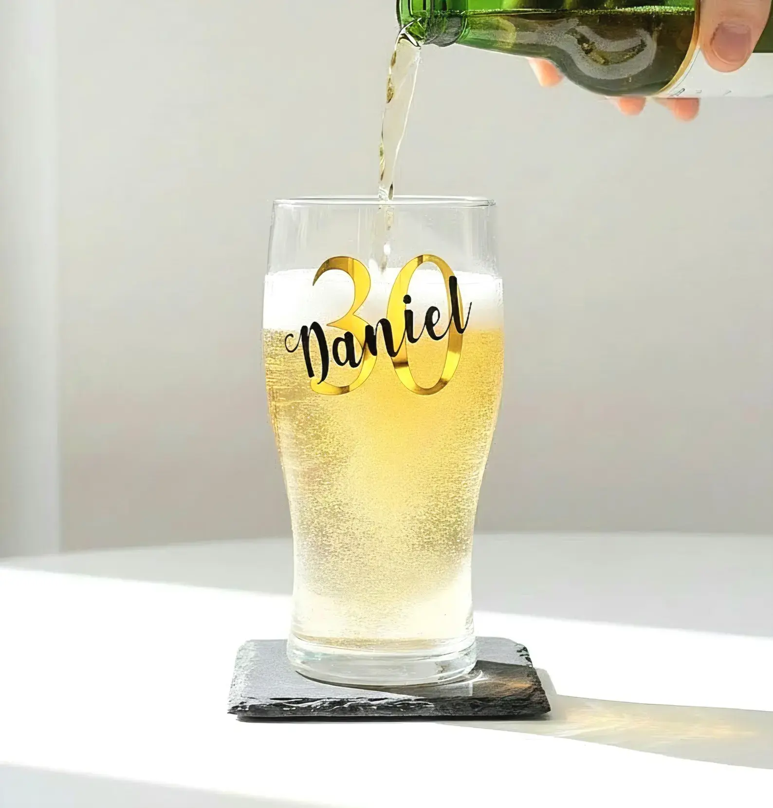 Personalised 30th Birthday Pint Glass, Gifts For Son, Dad, Uncle Present