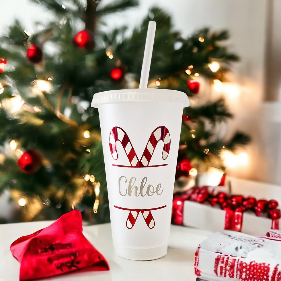 Christmas personalized cups clearance