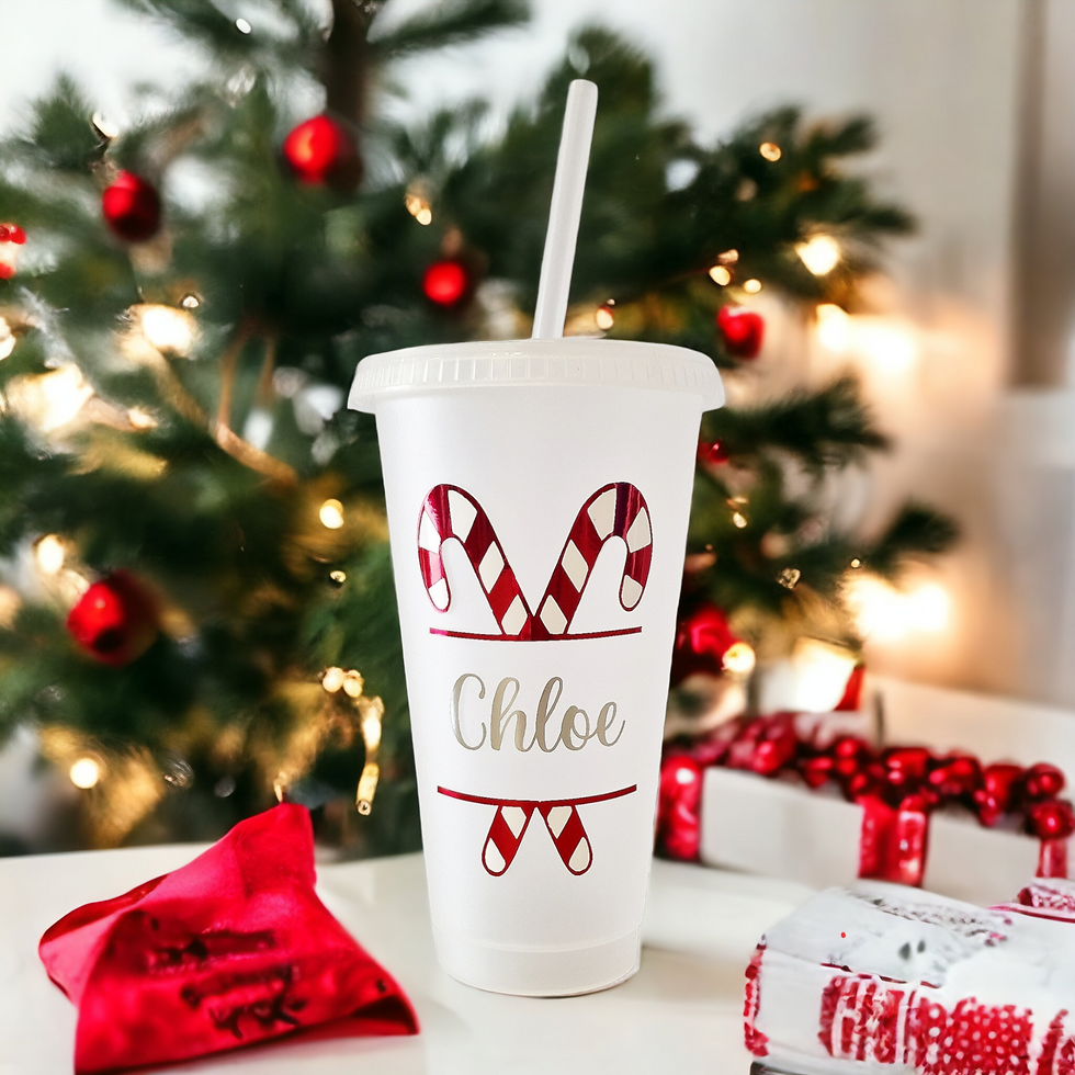 Personalised Christmas Santa Drink Cup With Straw, Santa Drinks Tumbler,  Children's Christmas Tumbler, Christmas Gift, Christmas Eve Box Elf 