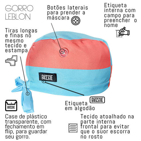 Miniatura: Não perco tempo - Gorro Cirúrgico Leblon Coleção "Geek"