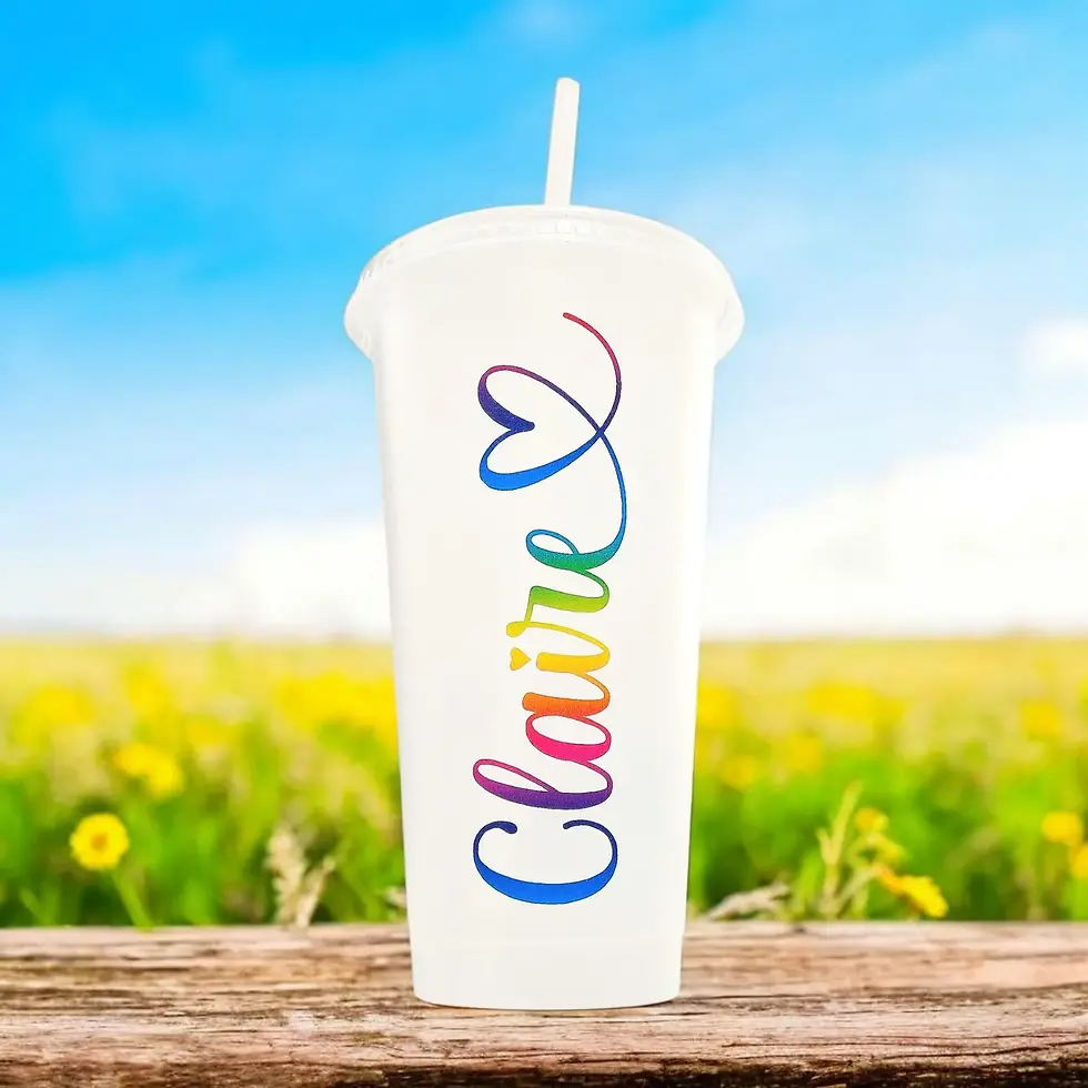 Thumbnail: Personalised  Cold Cup Tumbler Birthday Party Favour Teacher Gift