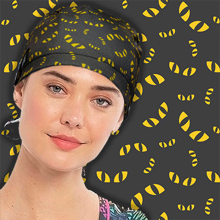 Miniatura: Olhos de Gato 1 - Gorro Cirúrgico Jurerê Coleção Miau
