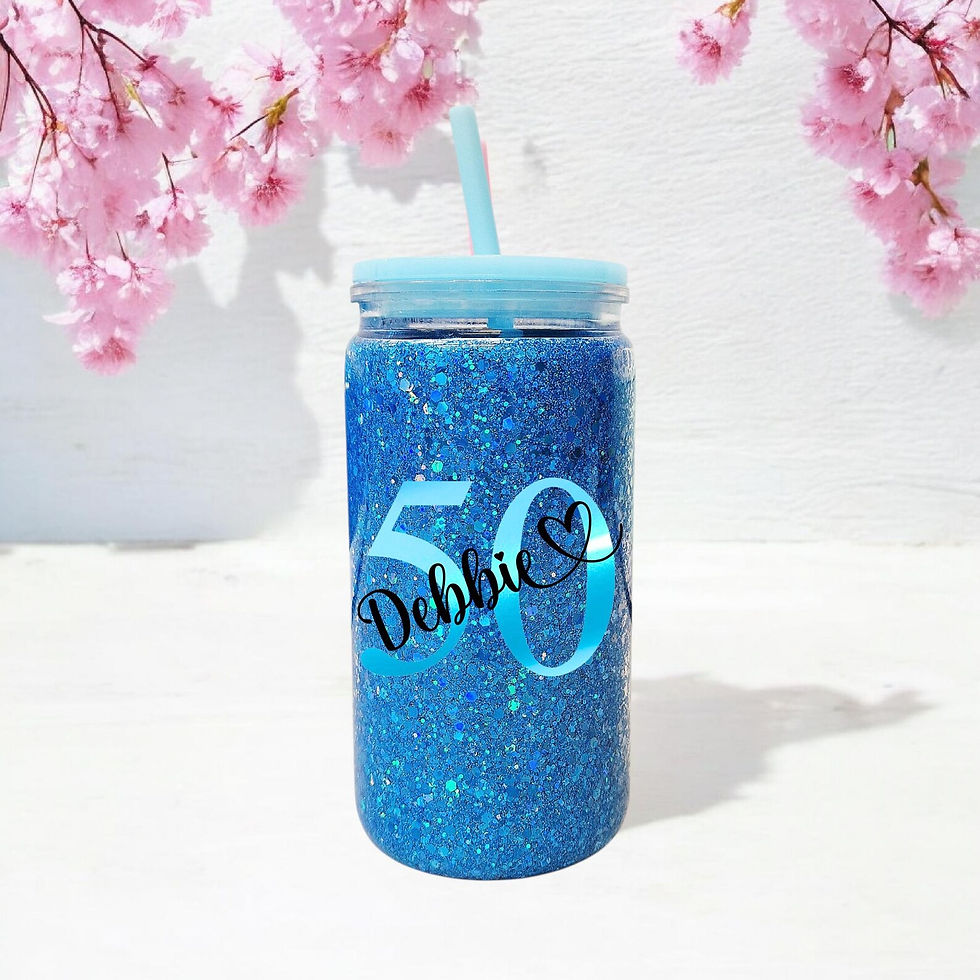 Thumbnail: Personalised Birthday Snow Globe Tumbler Gift For Her 18th 21st 30th 40th 50th