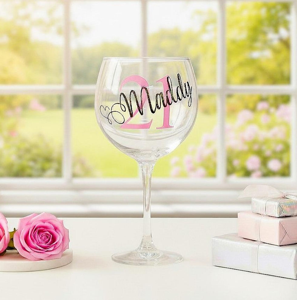 Thumbnail: Personalised 21st Birthday Gin Cocktail Glass Gift For Girl, Daughter, Bestie