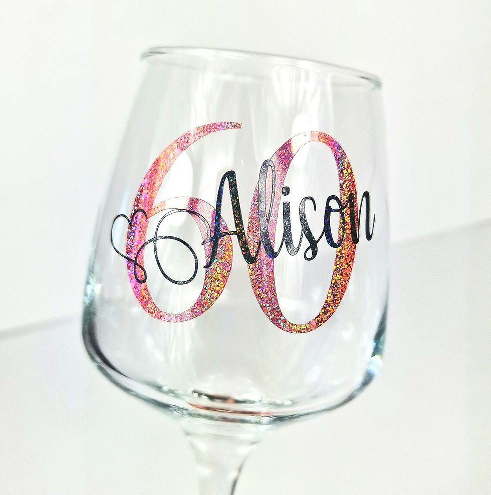 Thumbnail: 60th Birthday Large Wine Glass With Gift Box For Auntie Mum Sister Nan Women