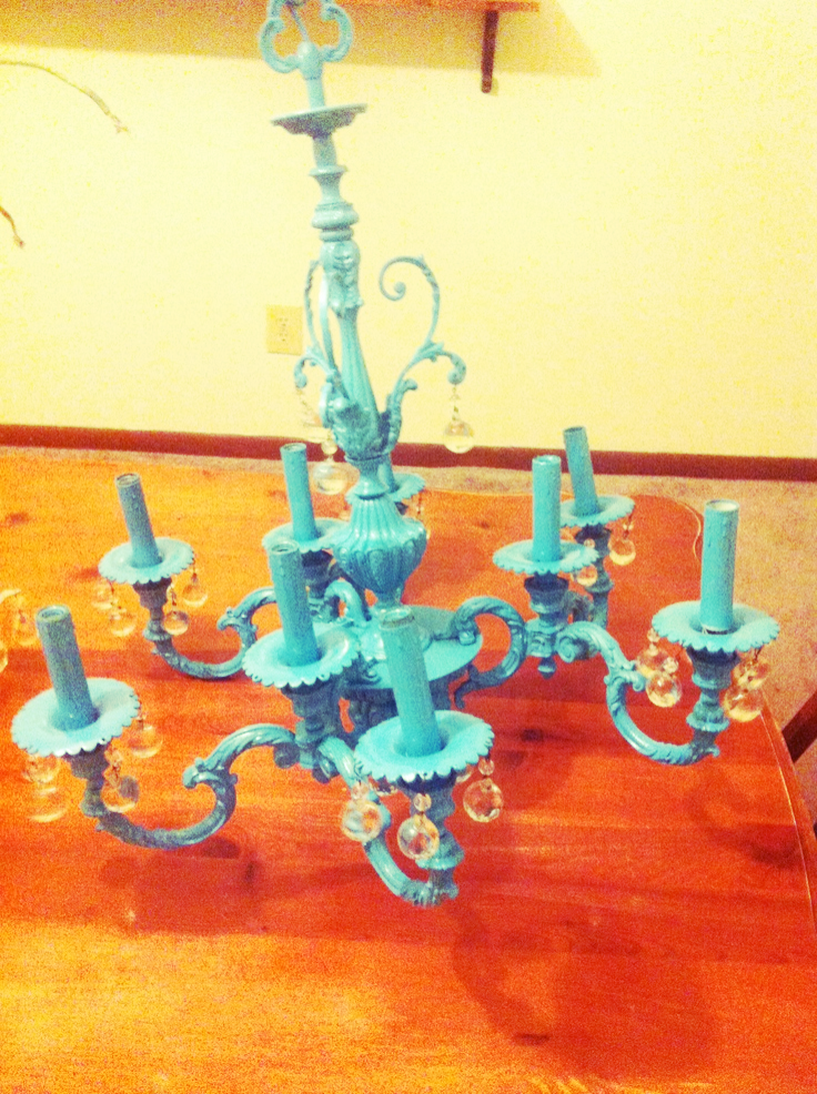 Antique painted chandelier