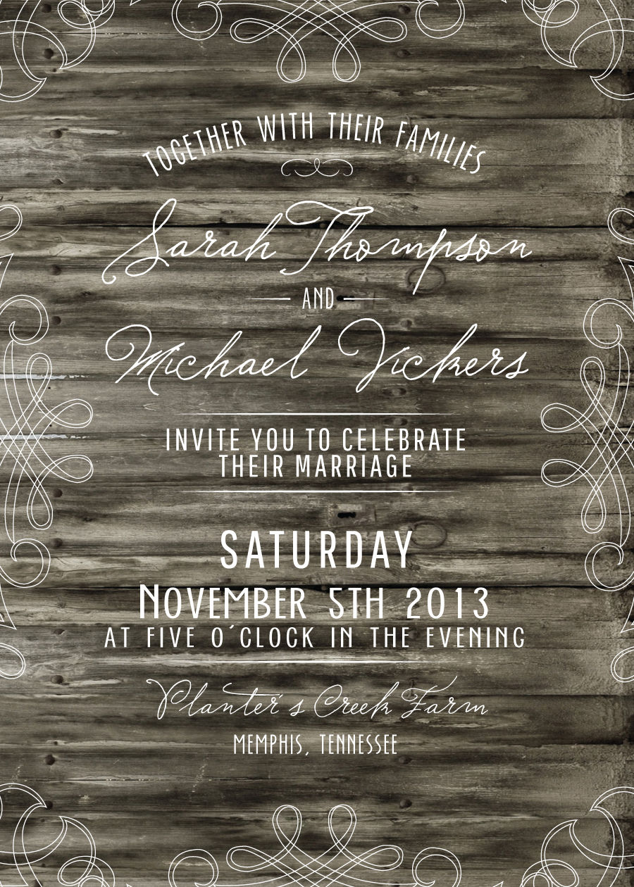 Rustic, Elegant Invitation