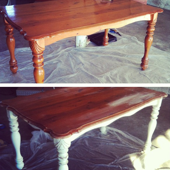 Solid Wood Refinished Table