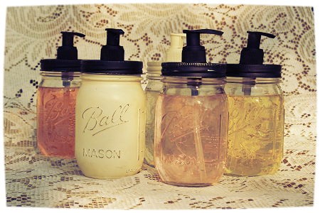 Mason Jar soap dispensers