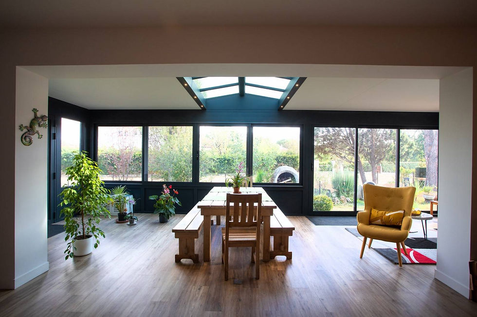 veranda extension de maison avec puits de lumiere dome verrier gers et toulouse