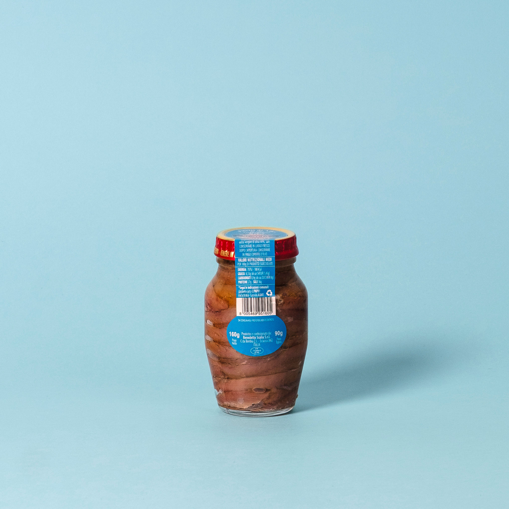 Filetes de anchoa 160 gr de aceite EVO