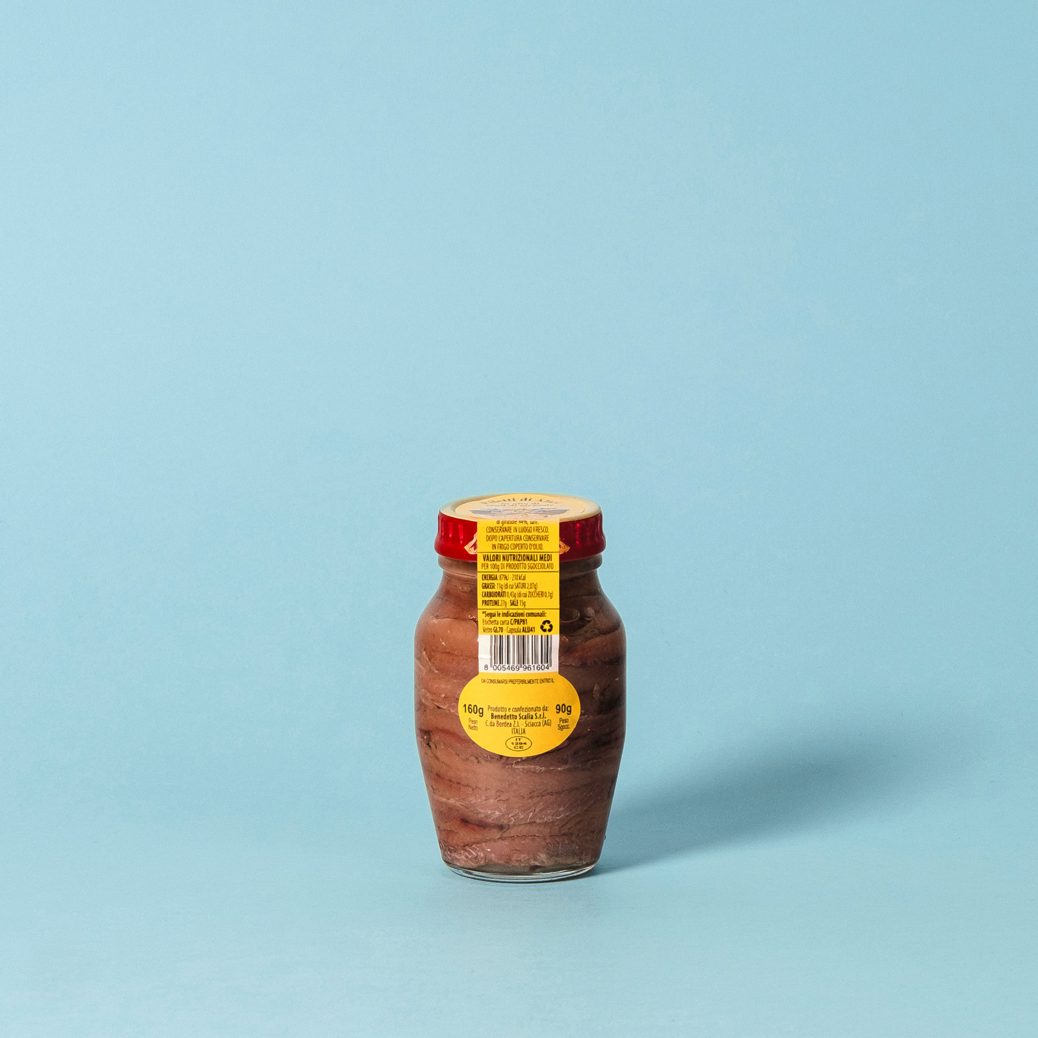 Anchovy fillets 160 gr Sunflower oil