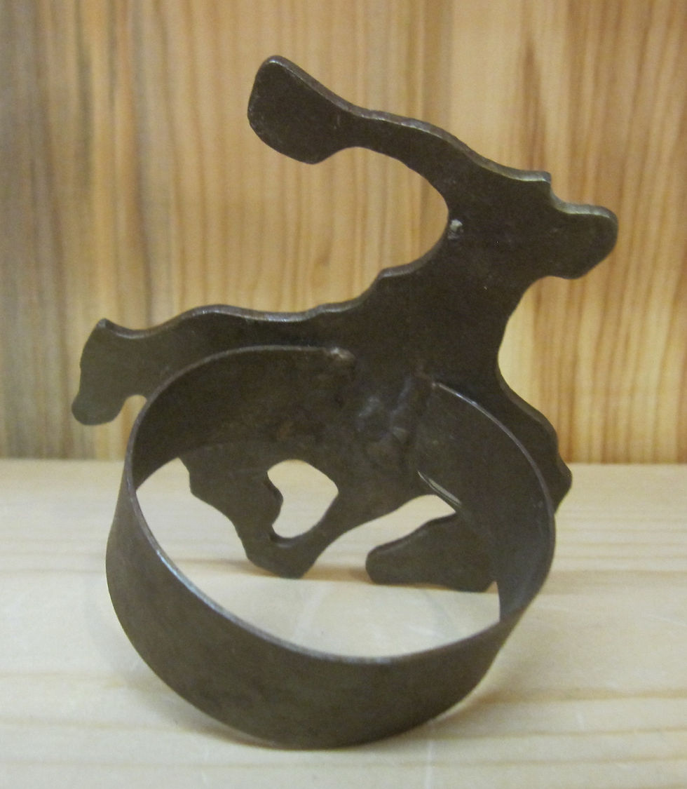 Thumbnail: Set of 4 Bucking Bronc Metal Napkin Holders