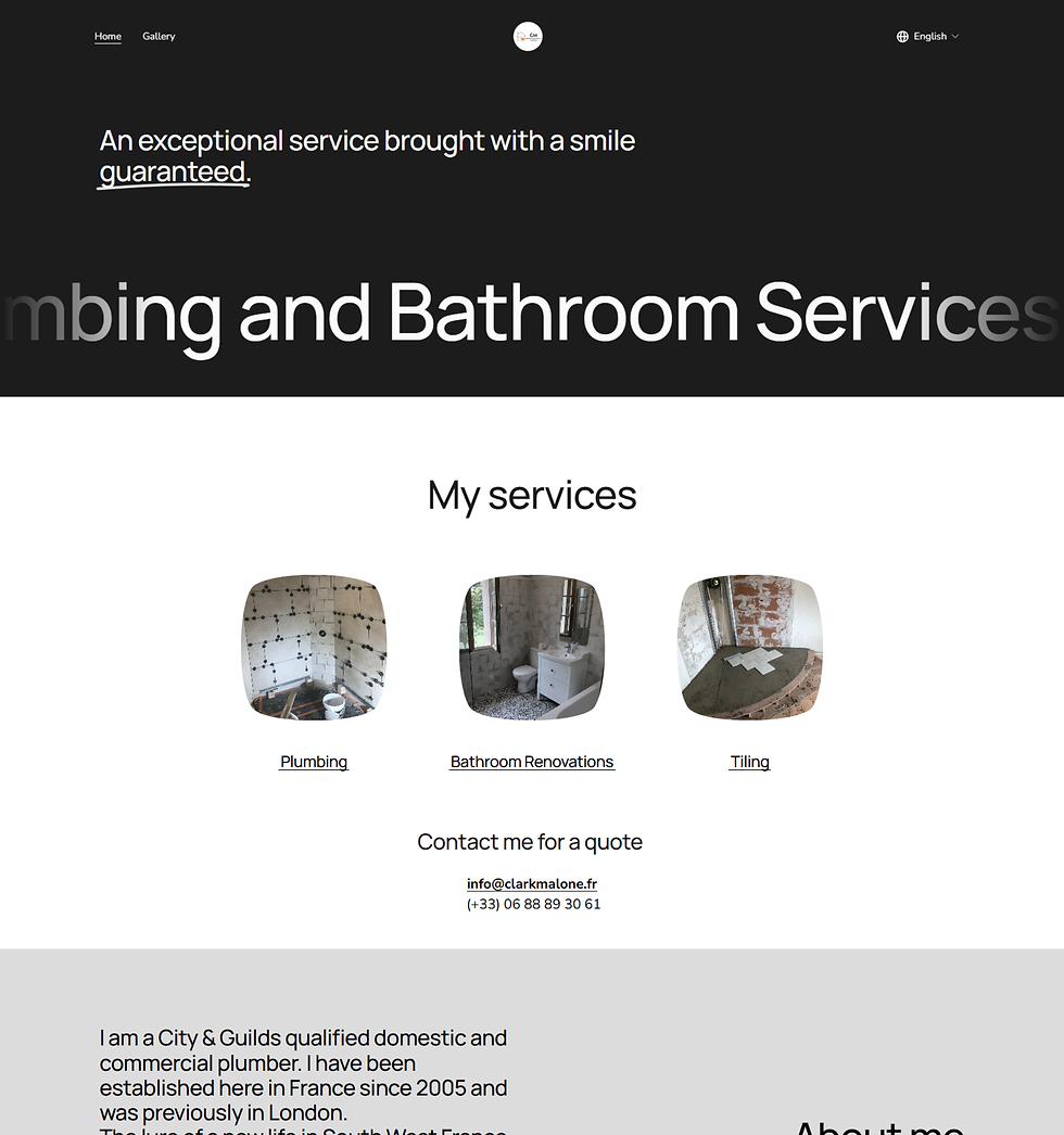 Previous Clark Malone Website after Lychee Studios