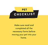 Pet checklist