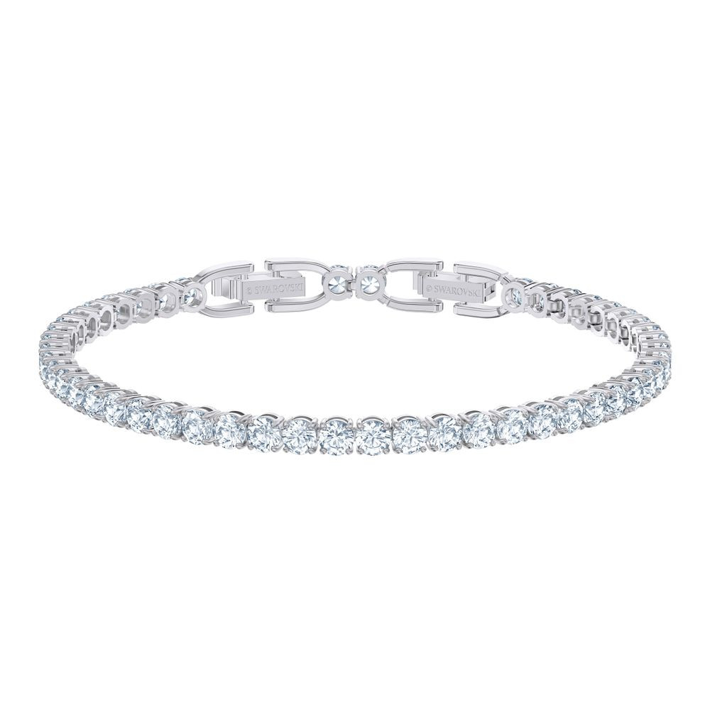 Pulsera Tennis Deluxe, blanco, Baño de Rodio
