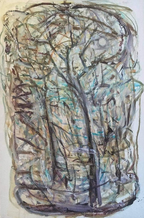 Hervé FAYEL, Trois arbres à Austerlitz, émulsion à l'huile sur carton, 120 x 80 cm_edited.