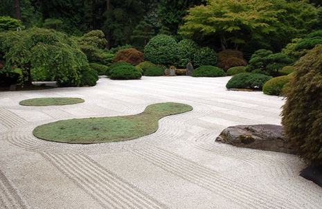 keys to japanese garden composition | hira-niwa or "flat gardens"