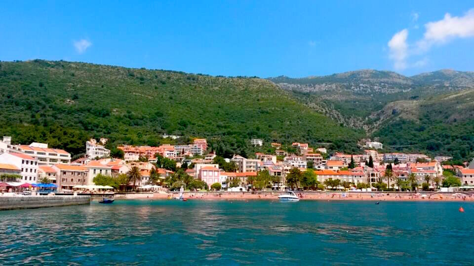 View of Petrovac from a boat