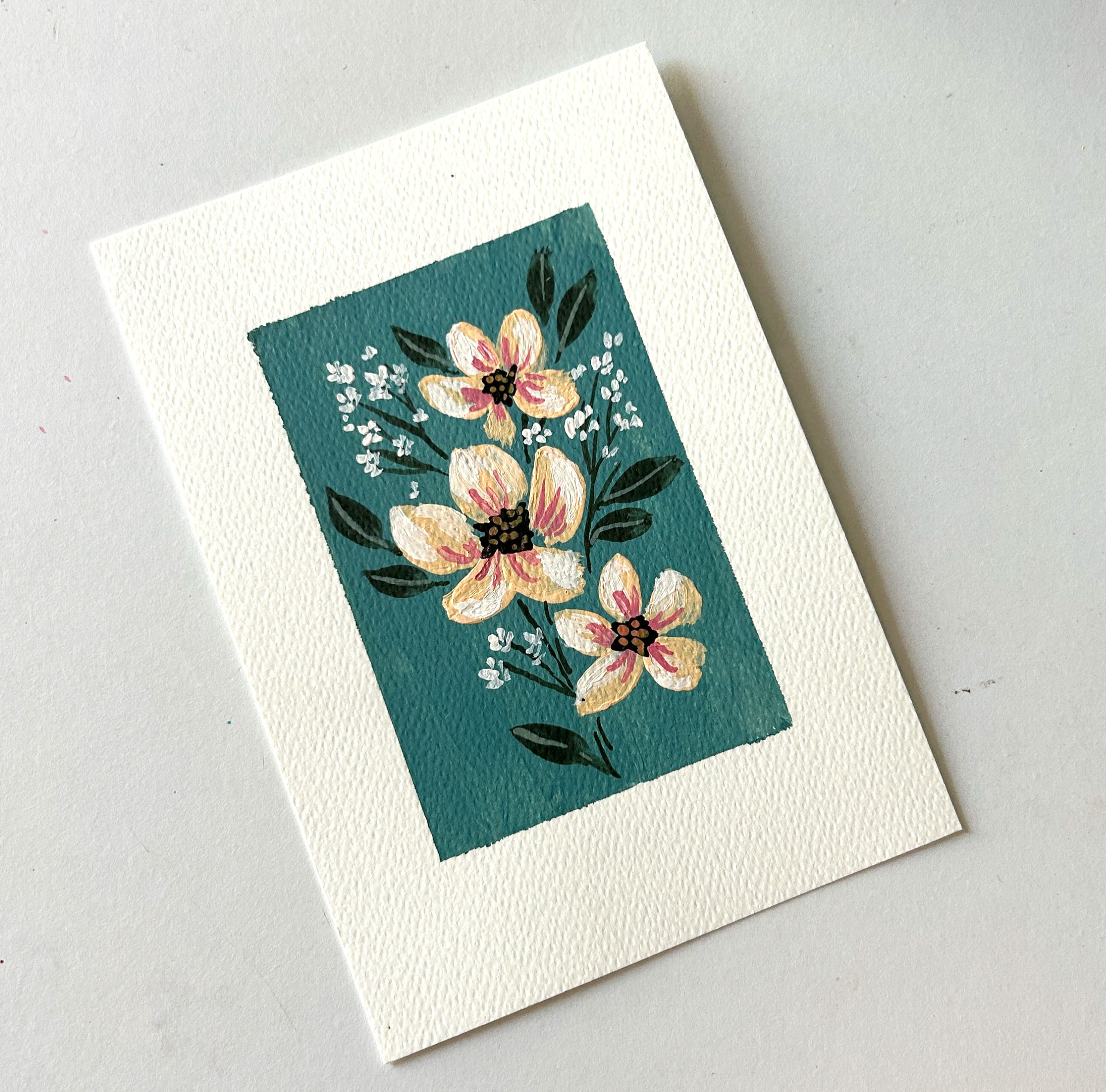 Flowers | Original A5 handmade Painting