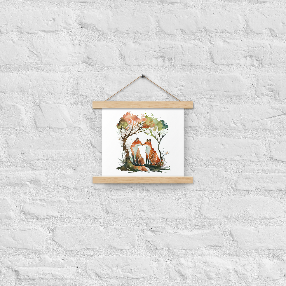 Thumbnail: Fox Couple 1 Poster with hangers