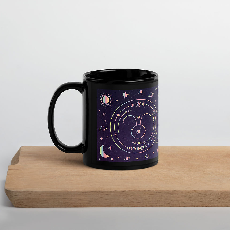 Thumbnail: Taurus Black Glossy Mug