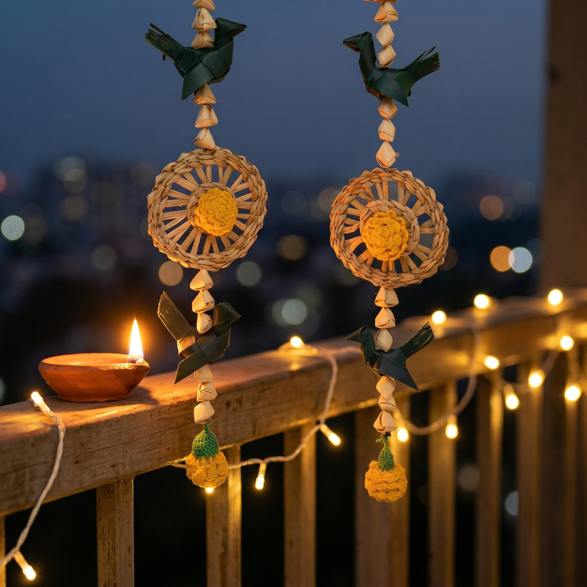 Pakshi Handcrafted Chamba Streamer - Set of 2