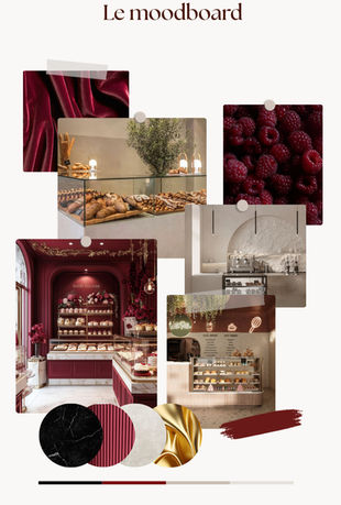 Moodboard cookieshop café gourmand cookie