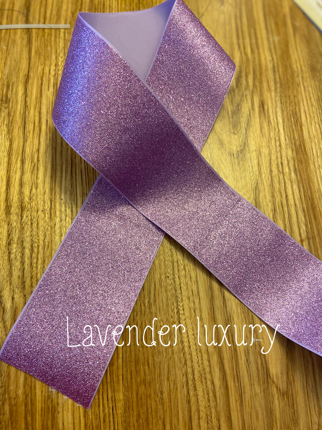 “ luxury lavender “ cheer bow chunky glitter grosgrain ribbon 